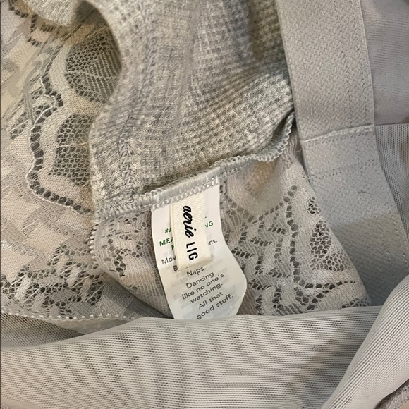 Aerie Gray Lace Bralette size L - Picture 2 of 2